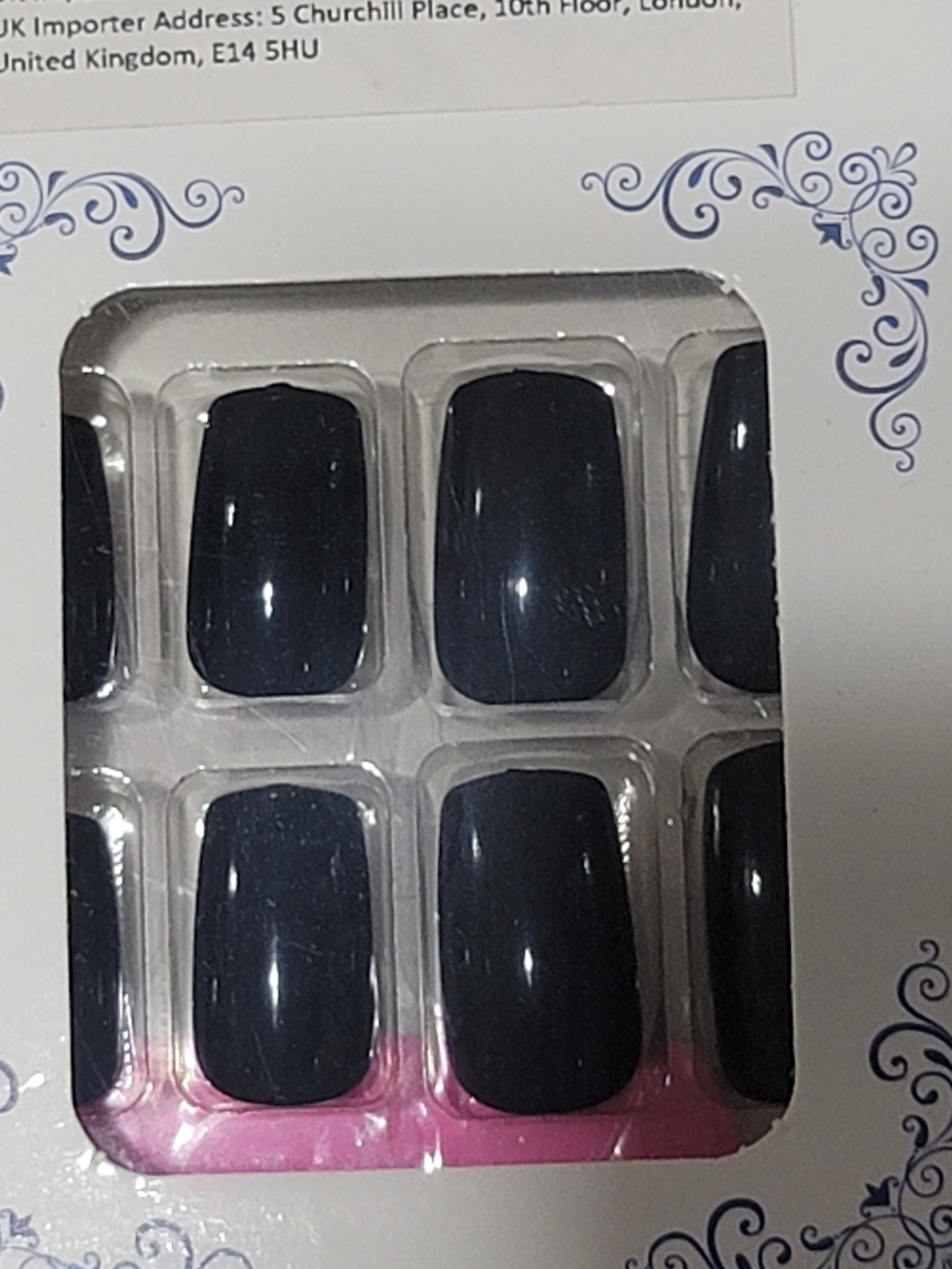 ❤️‍🔥6/$15❤️‍🔥 Shiny Black Press On Nail
